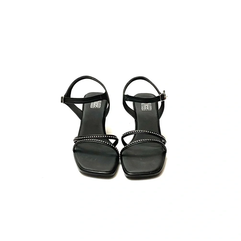 Vintage 1980s deadstock strappy rhinestone heels